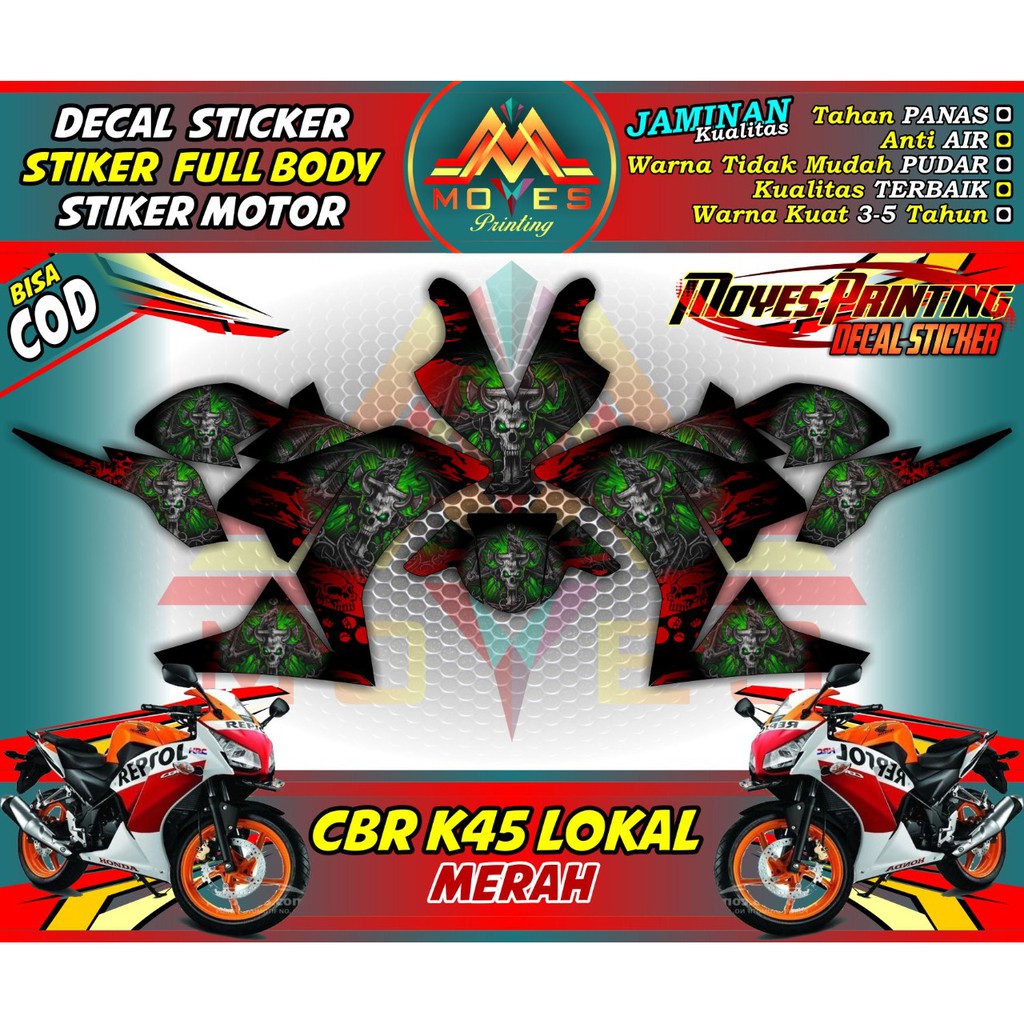 stiker cbr k45 lokal decal stiker motor honda cbr k45 lokal stiker full body honda cbr