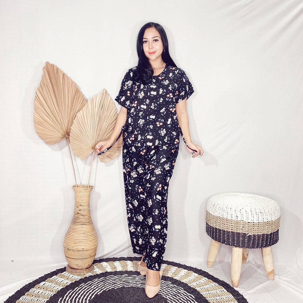 Babydoll Bali/Daster Bali-SET PAN HITAM