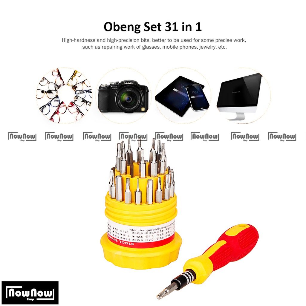 Obeng Set Serba Guna Multi Fungsi 31 in 1 Service Toolkit Screwdriver HP Elektronik Laptop PC