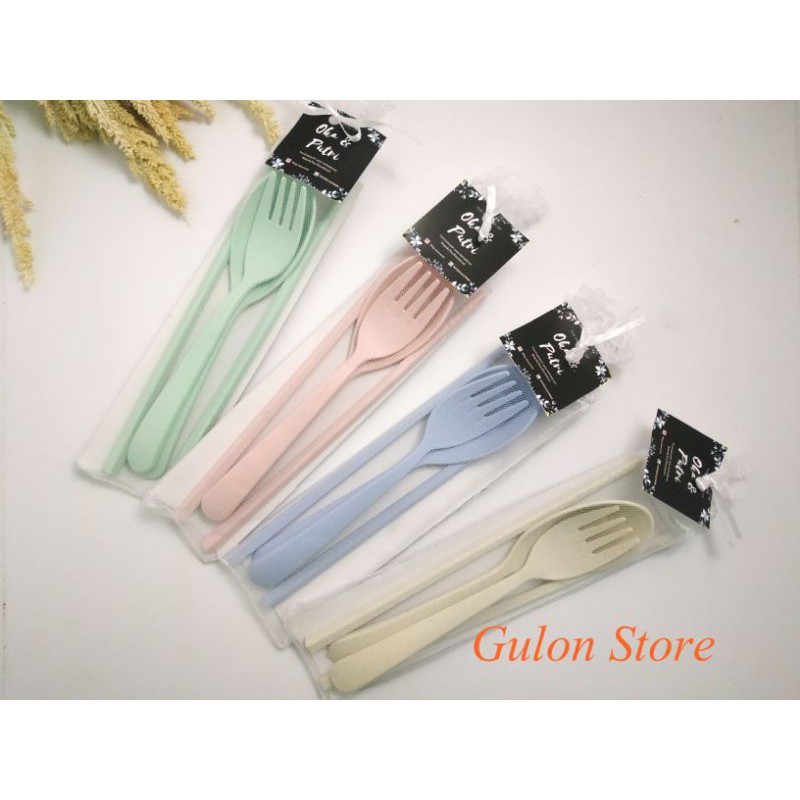 souvenir sendok garpu sumpit bungkus tile import