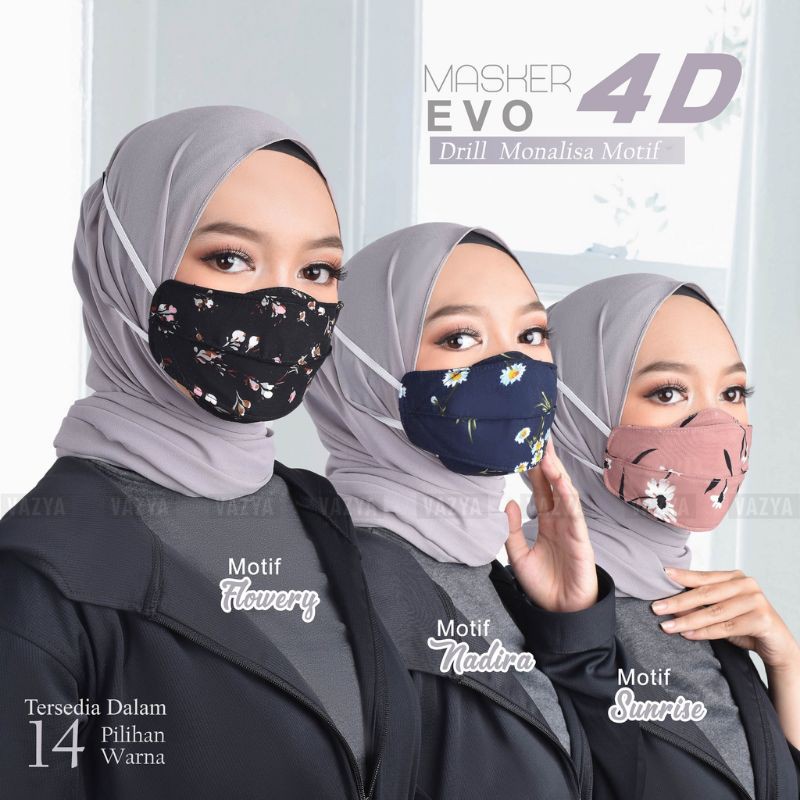 Masker Evo 4D Drill Monalisa Motif