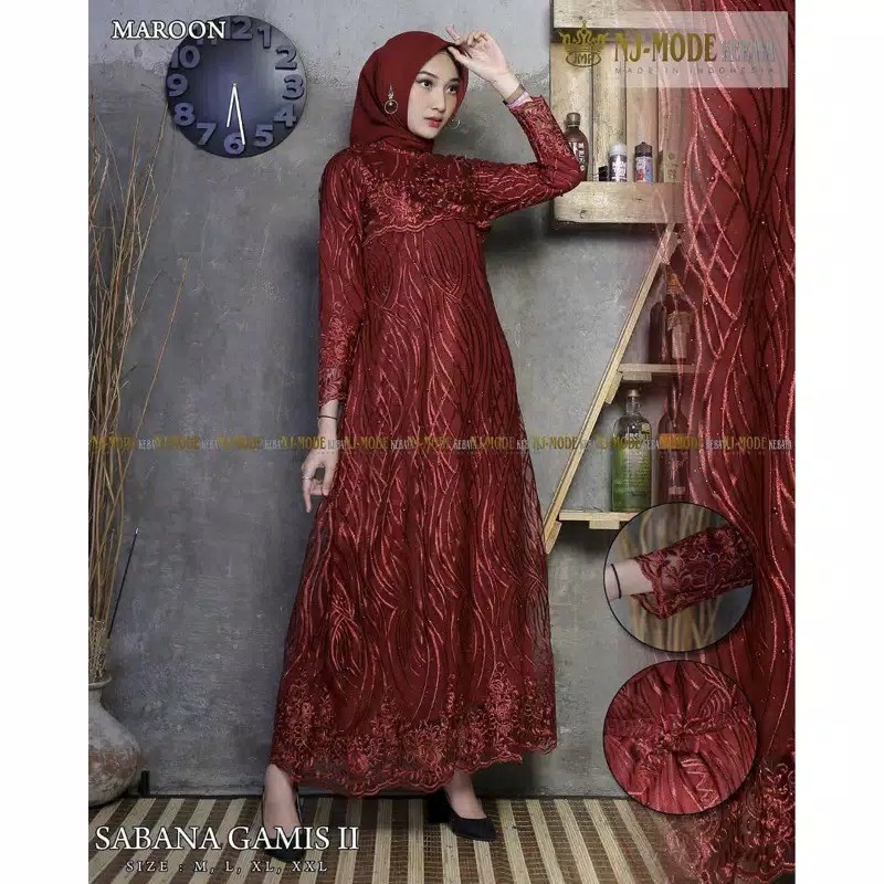 ꧁𓊈𒆜𝔢𝔩𝔦𝔷𝔦𝔞.𝔠𝔩𝔬 𒆜𓊉꧂SHERMINA GAMIS PESTA TILE BORDIR GLITER MEWAH GAMIS PESTA BRUKAT GAMIS LEBARAN GAMI