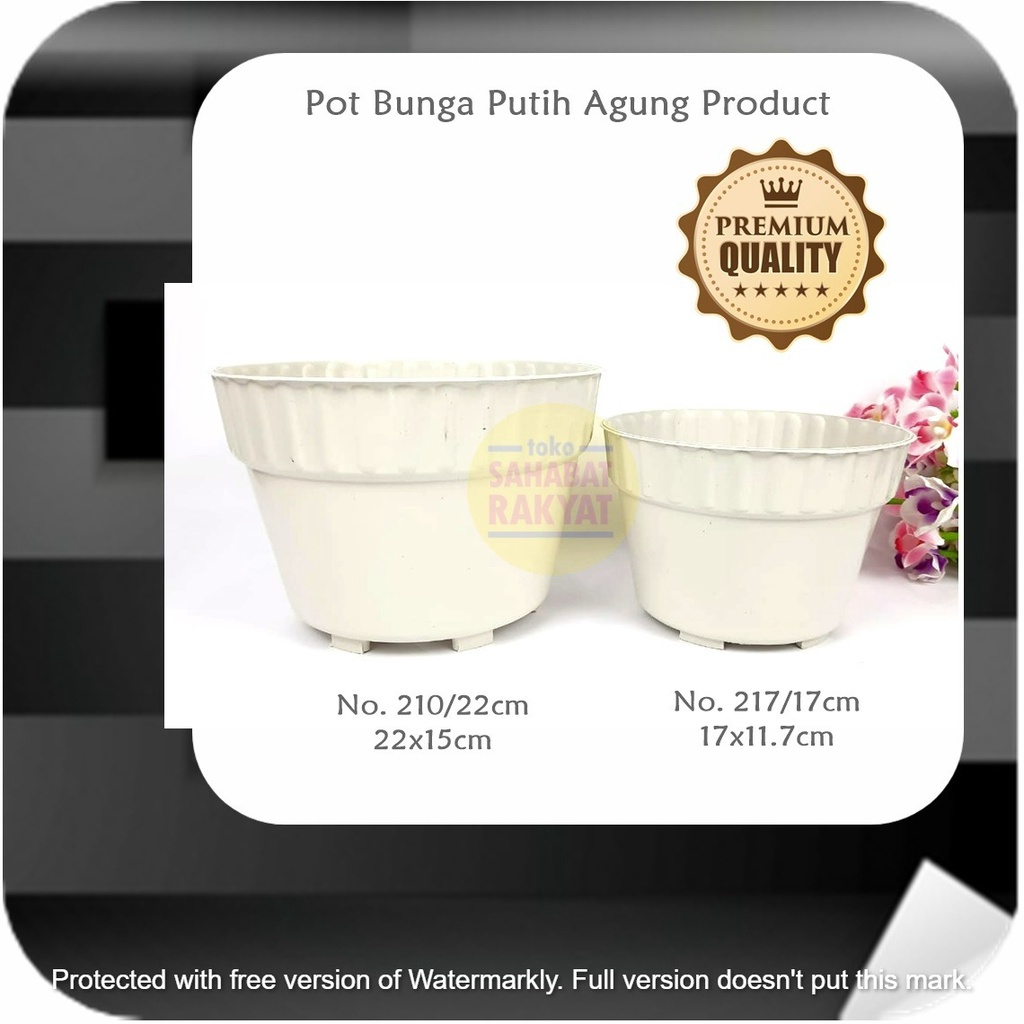 RML764W1 - Pot Bunga Bulat Putih Agung Product