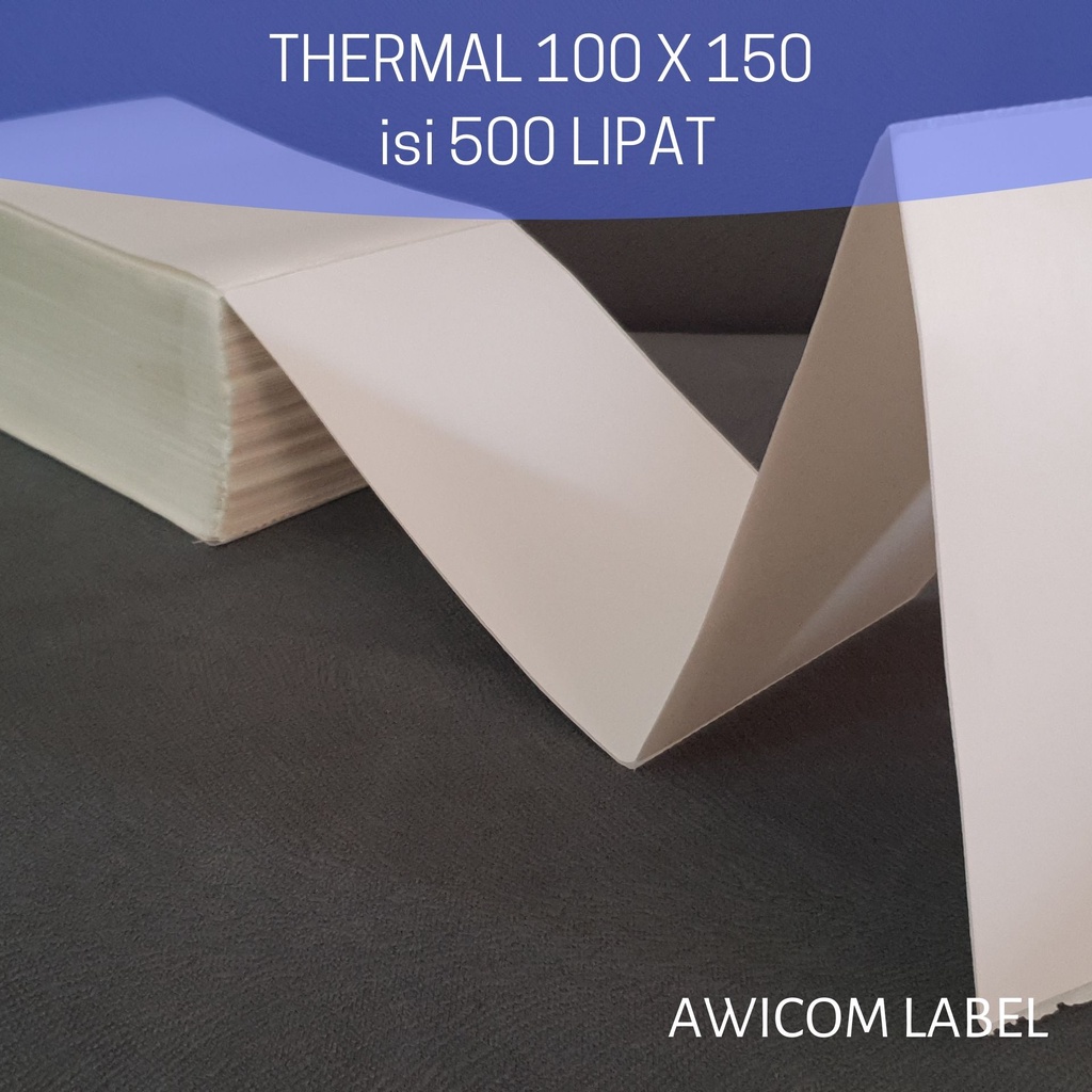 

klm [Kemasan LIPAT] Label Thermal 100x150 ukuran A6 isi