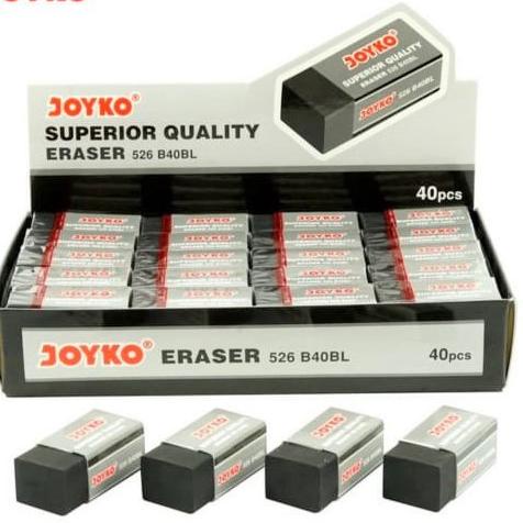 

(TERLARI⚡) Penghapus Eraser Joyko B40P / B40BL - Putih Hitam harga bersaing