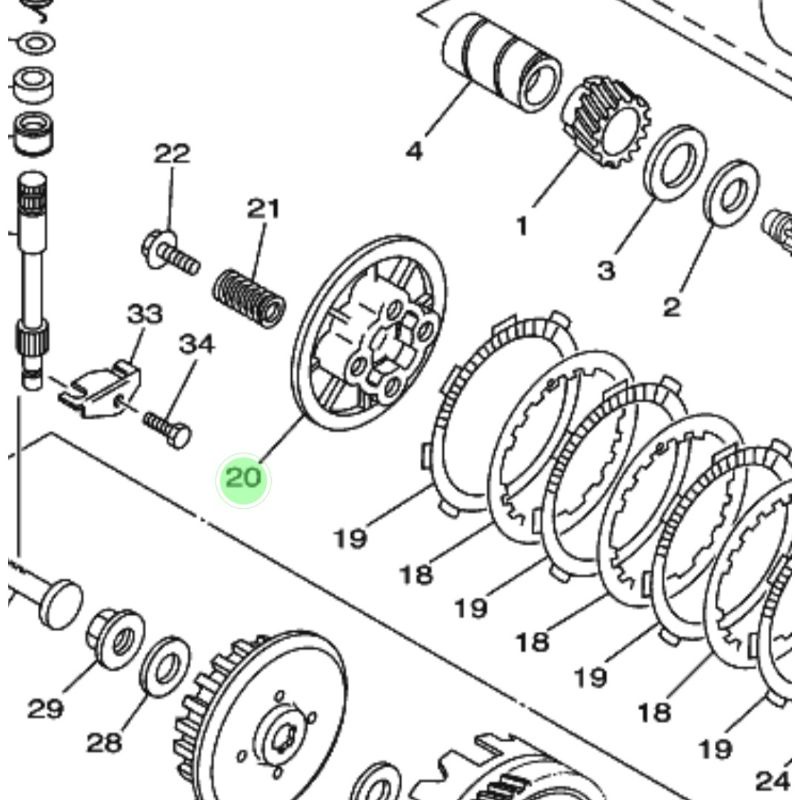 LAWAN KAKI 4 KOPLING F1ZR FIZ R FIZR VEGA JUPITER Z ORIGINAL YAMAHA YGP