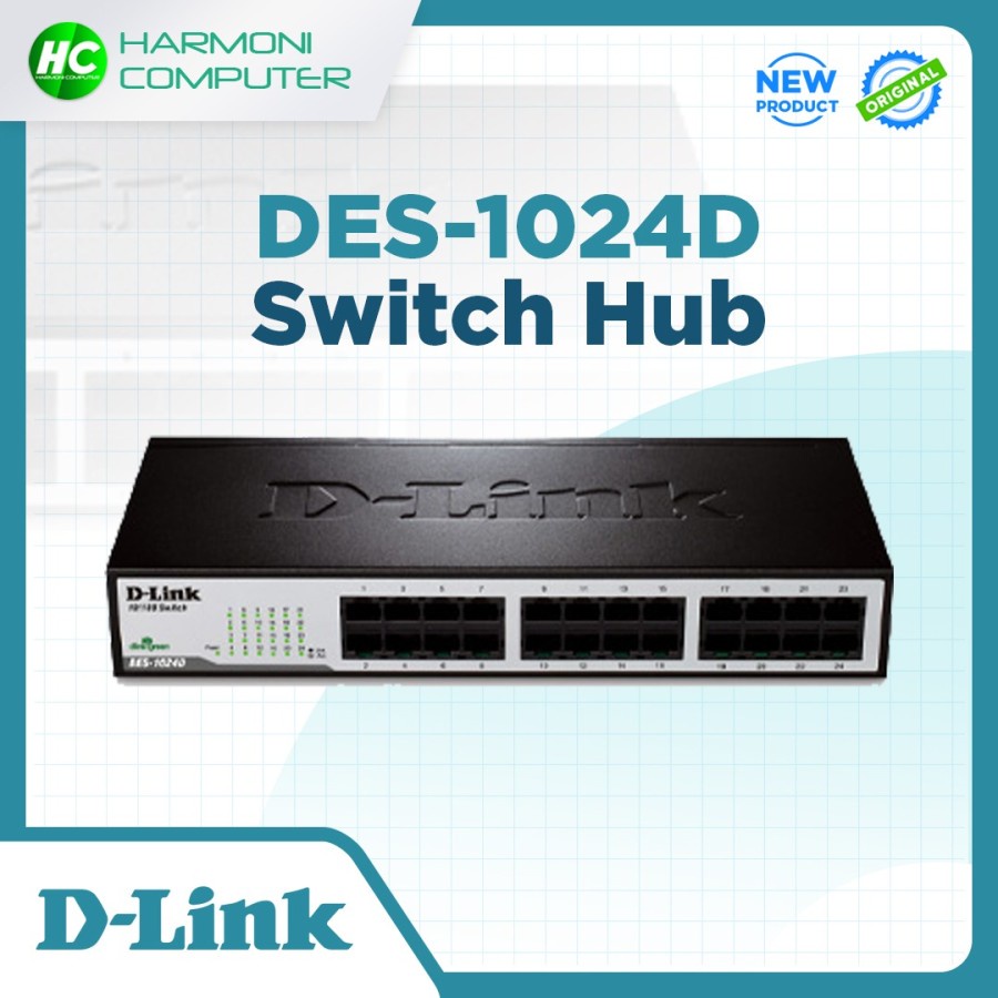 DLINK SWITCH HUB DES-1024D 24PORT