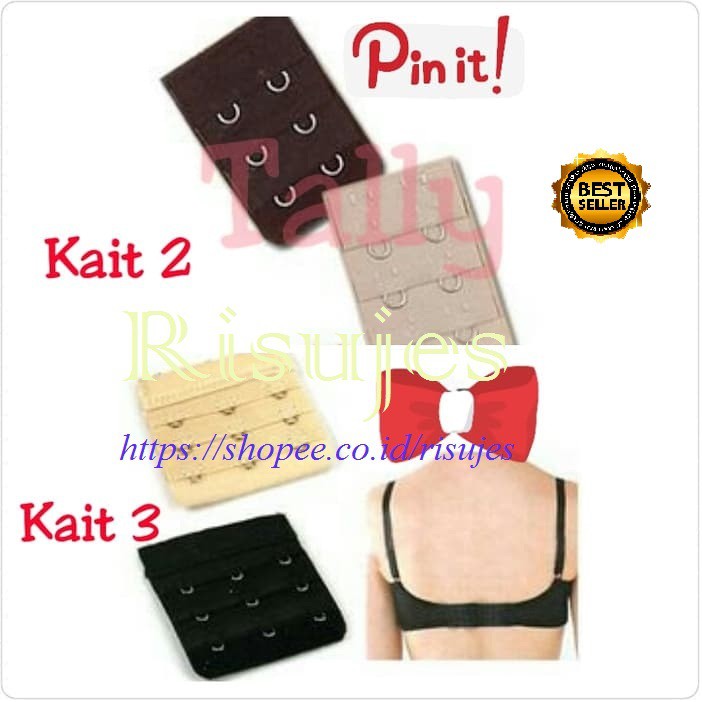 Kait Eksklusif Penyambung Lingkar BH BRA Extension Tally Kait 2, 3 &amp; 4 - Asli Tally