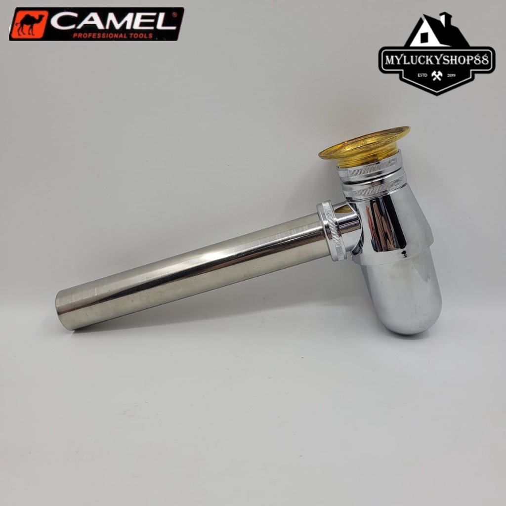 Camel Sifon Besi Set Wastafel Model Botol Avur Saringan Pembuangan