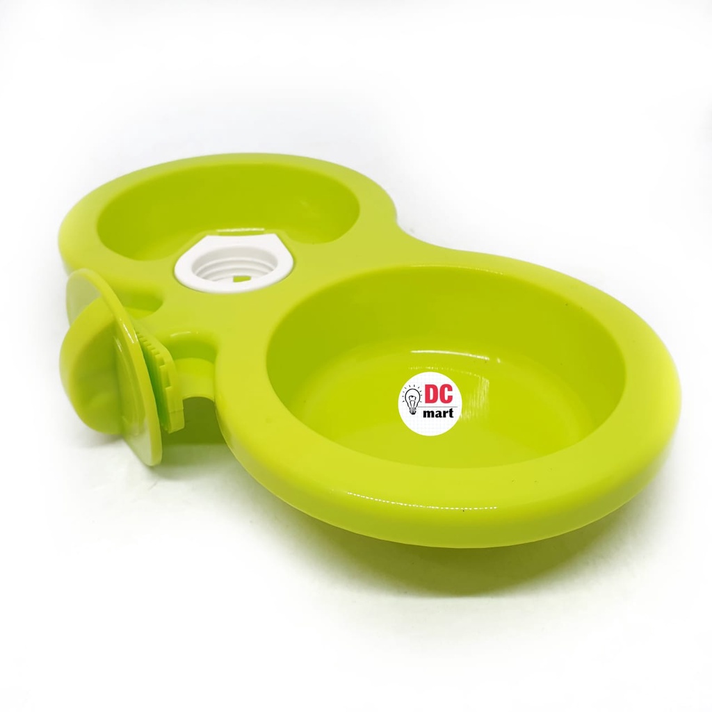 Tempat Makan PASTEL Gantung Dobel / MP # 66 / Pet Bowl Feeder