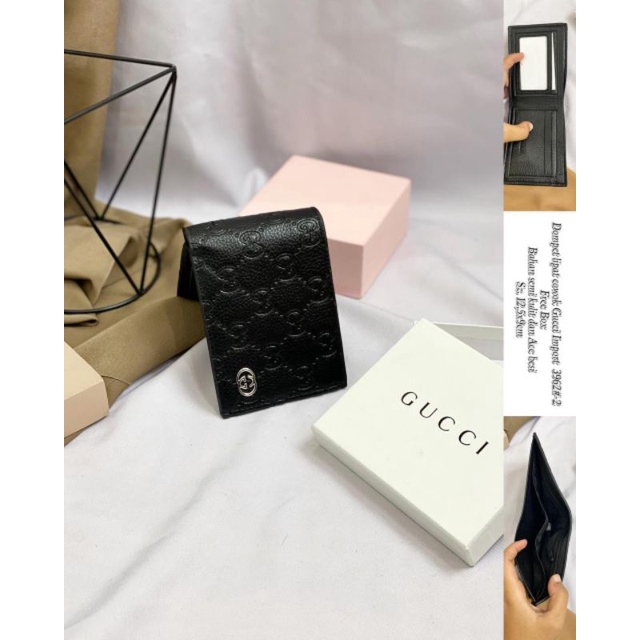 Dompet lipat cowok Gucci Import  3962#-2