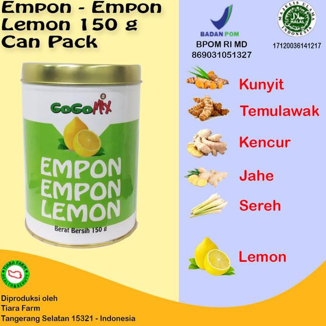 

Empon - Empon + Lemon 150 g (Can Pack) - Gogomix Tiara Farm