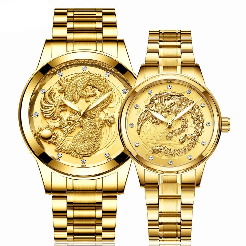 hoh jam tangan gold dragon and phoinex  / lover watches for