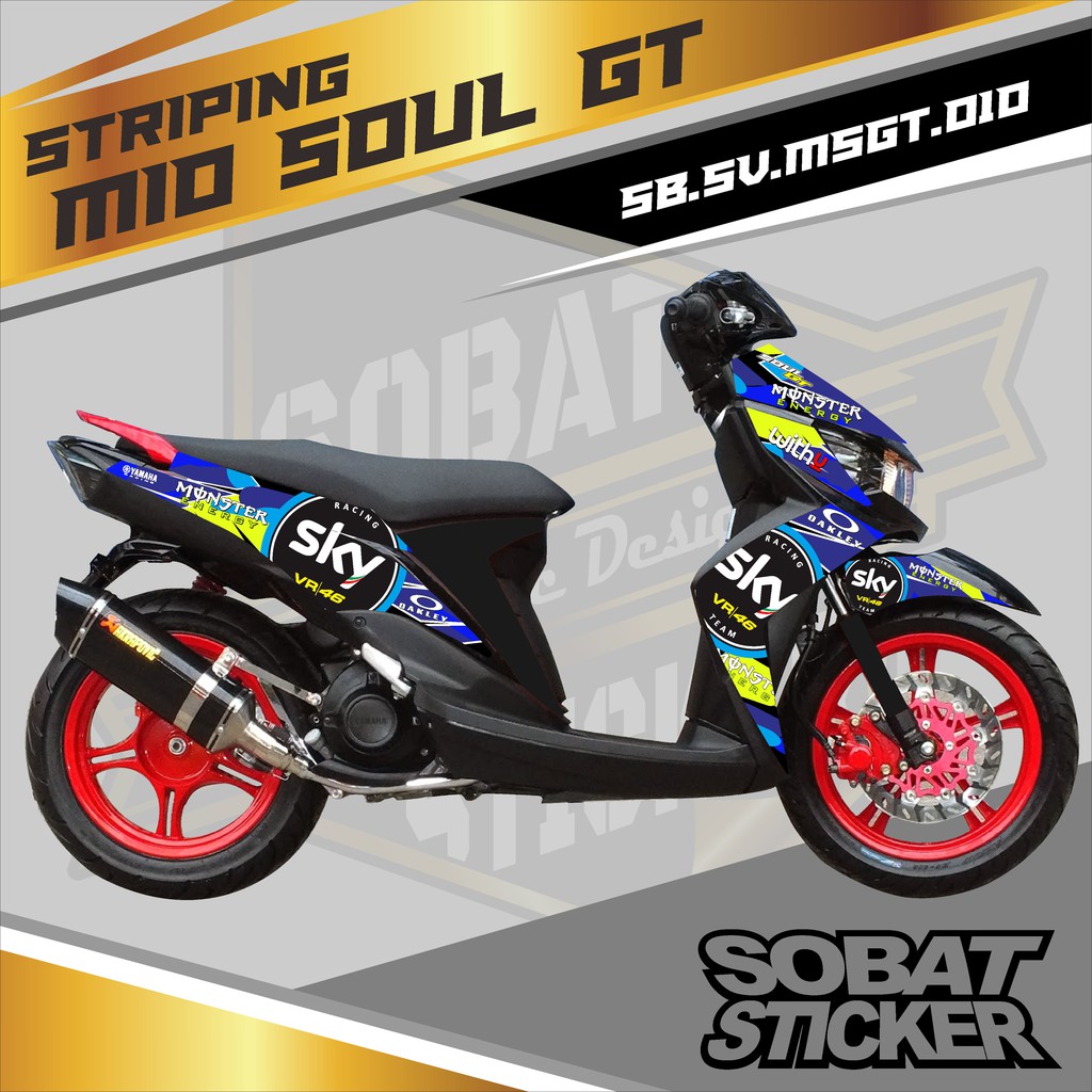 Jual Striping MIO SOUL GT Sticker Striping Variasi List Yamaha MIO SOUL GT 010 Indonesia Shopee Indonesia