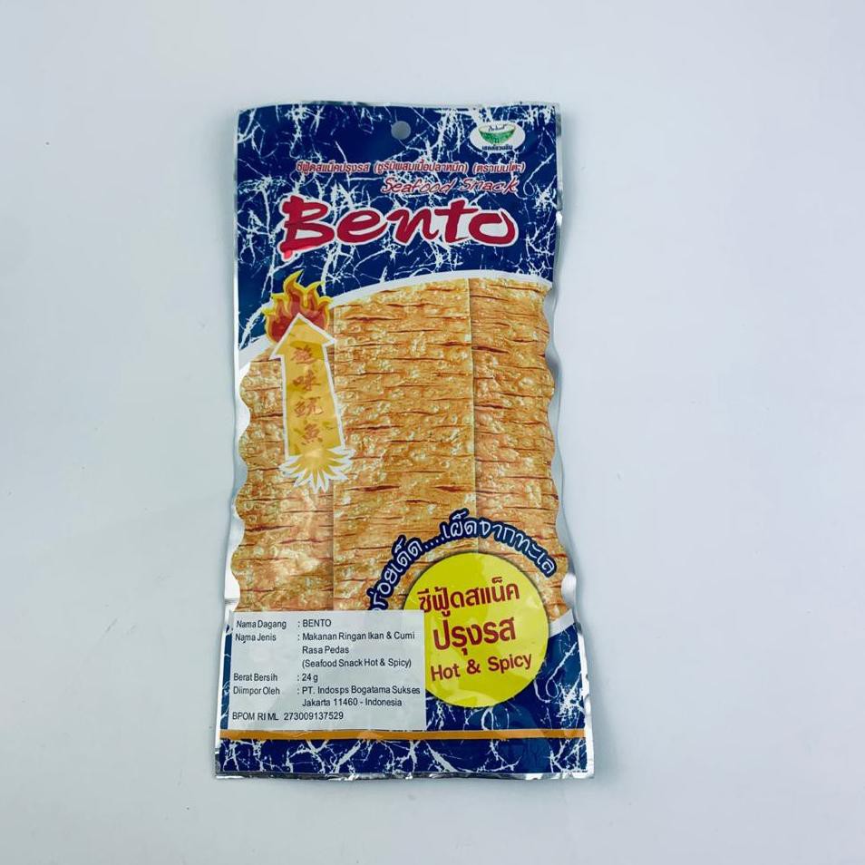 

( BAYAR DITEMPAT ) Bento / Sweet / Hot / Original / 24g / Cemilan ikan dan cumi