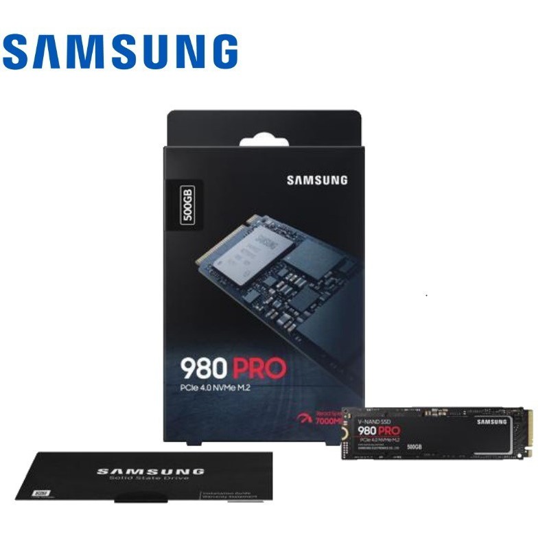 Samsung 980 Pro 500GB PCIE 4.0 M.2 NVMe Gen 4 x4 SSD