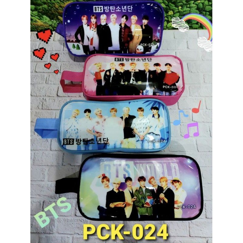 Kotak Pensil KAIN/PENCIL CASE PVC/tempat pensil-BtS-024