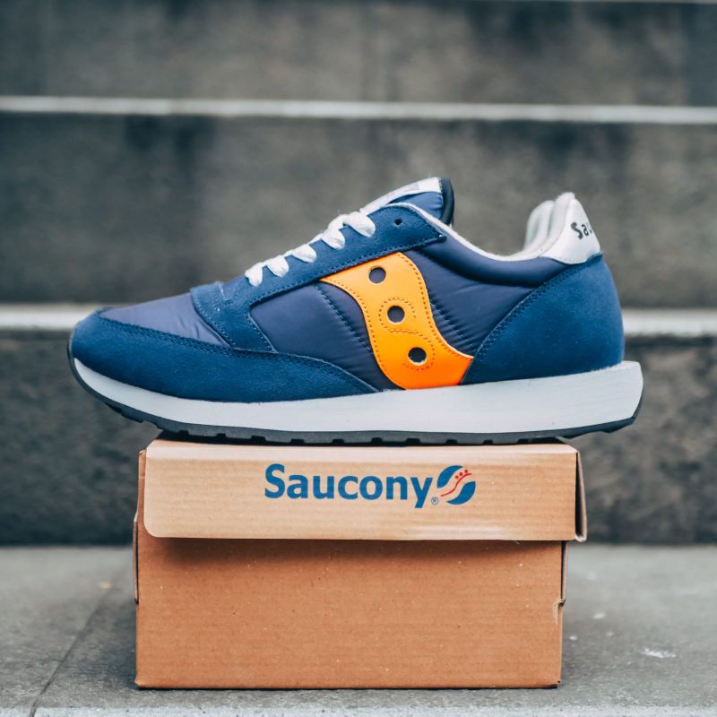 SEPATU PRIA SAUCONY JAZZ VINTAGE NAVY ORANGE ORIGINAL