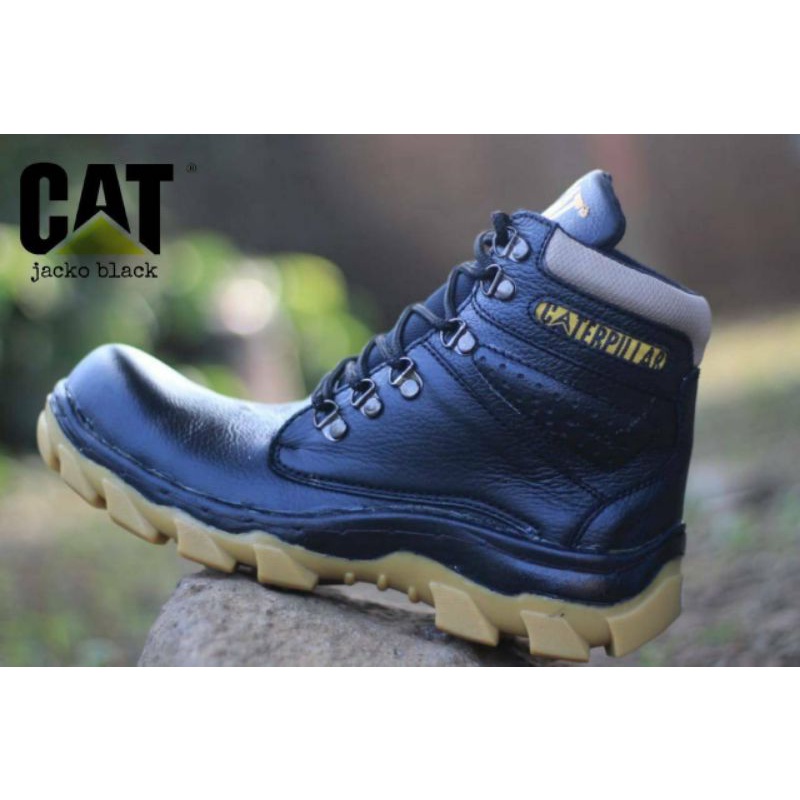 100% ORIGINAL CATERPILLAR SEPATU SAFETY KULIT KERJA PRIA MURAH  LAPANGAN DINAS SEPATU