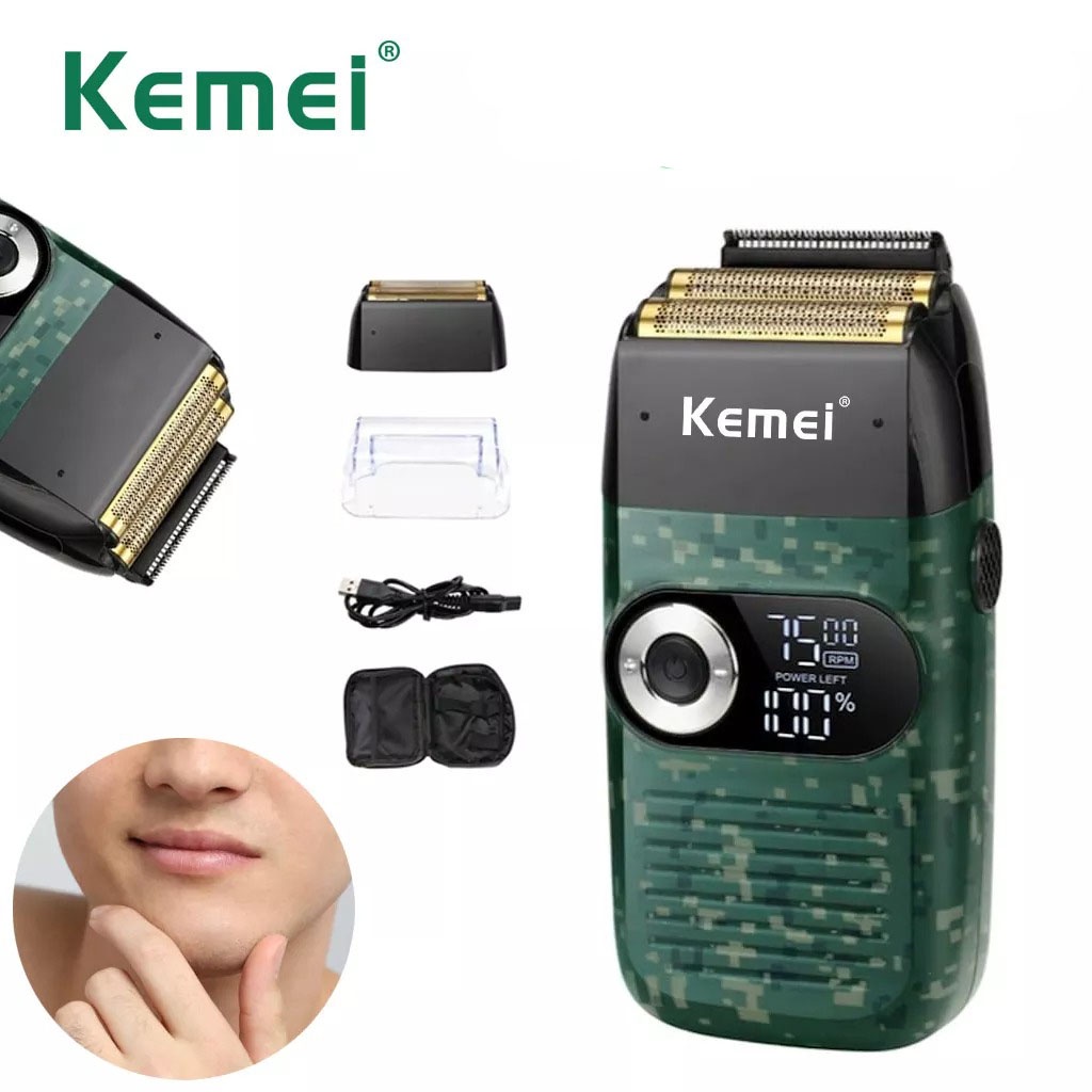 Kemei KM-2027 ARMY Digital Shaver Alat Cukur Kumis Jenggot