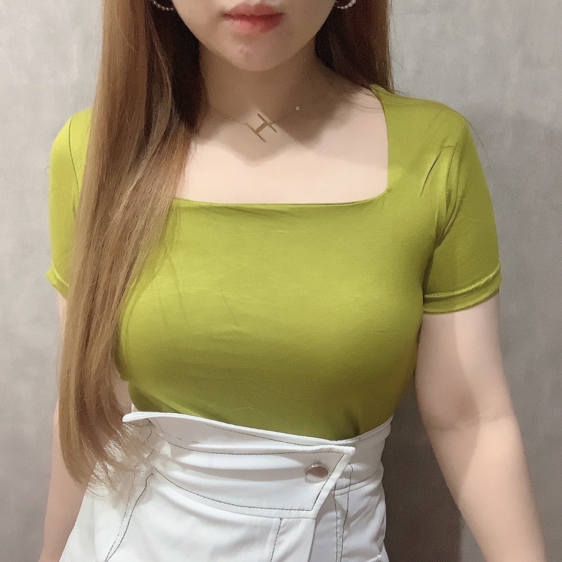 Premium SquareNeck Top | Front Double Layer | Blouse Polos Atasan Wanita | Maimon Grosir