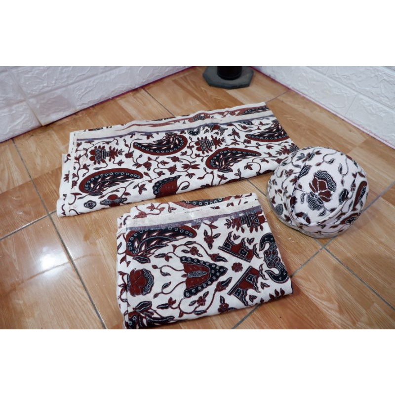 sepasang jarik wiru pengantin+blangkon preloved