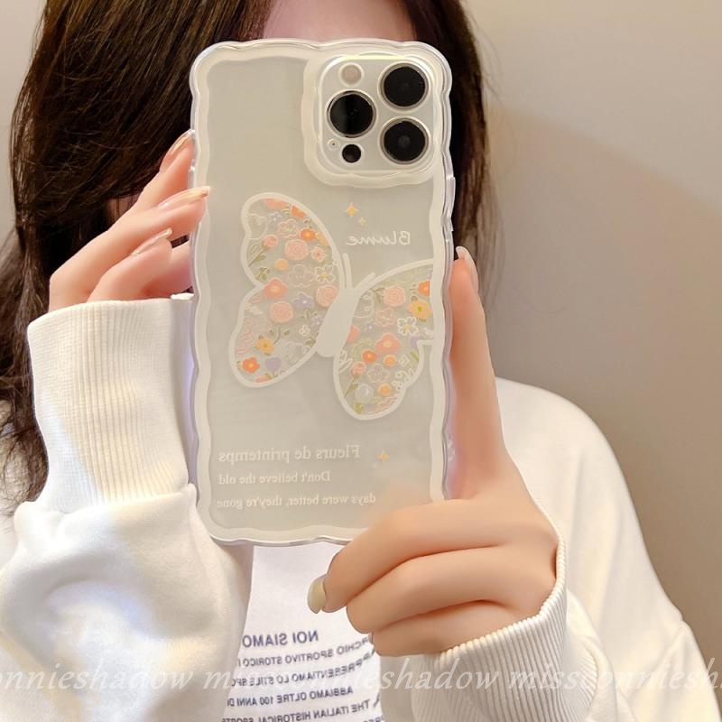 Soft Case Tpu Bening Desain Kupu-Kupu Untuk iPhone 7Plus 8 Plus 11 X XR XS Max 12 13 Pro Max