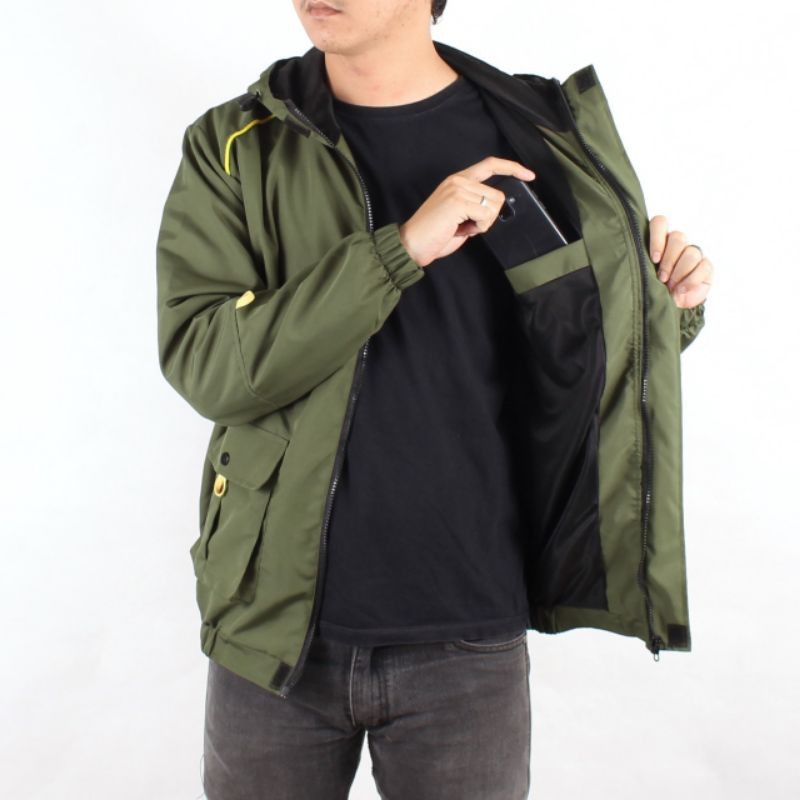 WALKED Original | Jaket Pria Outdoor Casual Taslan Semi Parka | Jaket Parka Distro Gunung Waterproof