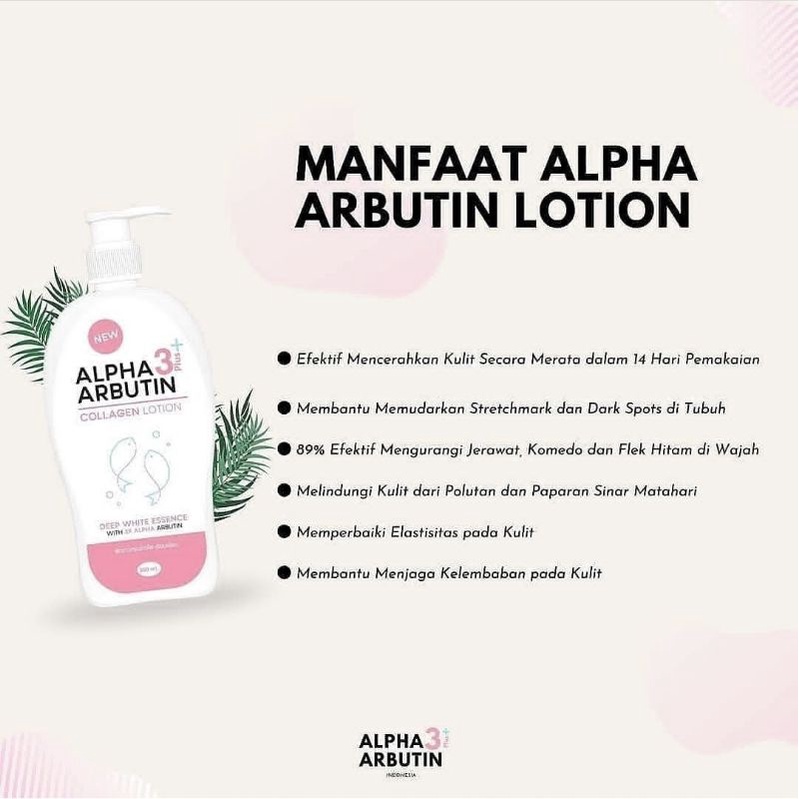 Body lotion alpha arbutin