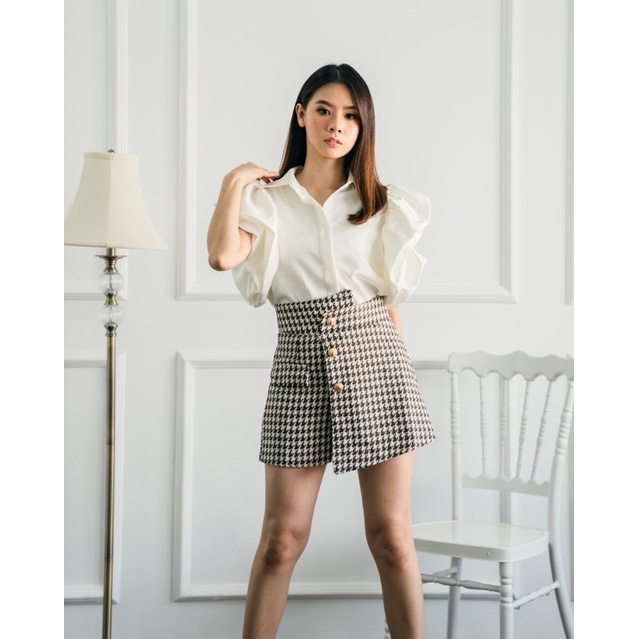 [ Keyclothingline ] Marsha Skort / Skort Tweed Wanita