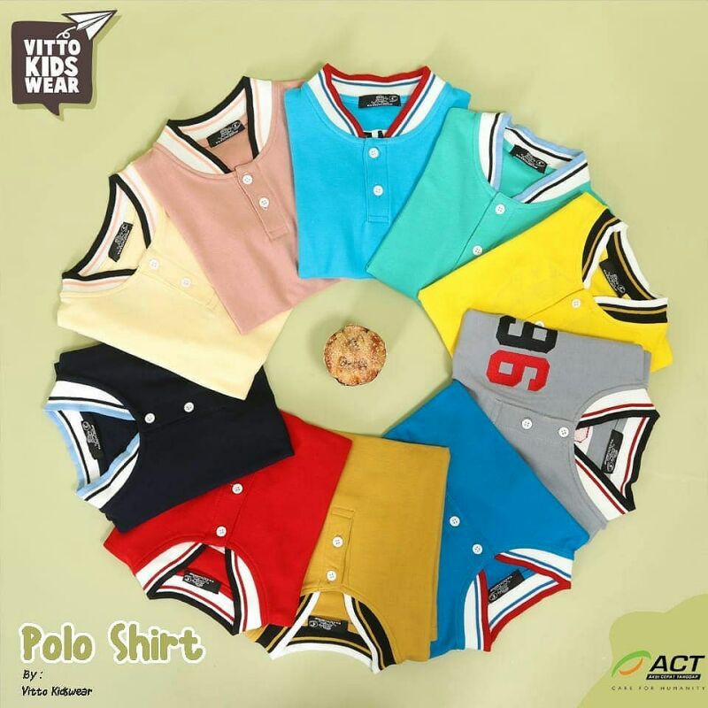  Polo  Anak Vitto Kidswear Kaos  lengan pendek laki cowok 