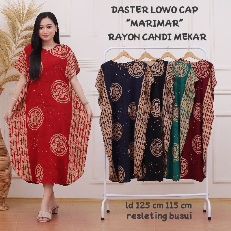 Daster Lowo Cap Malaman Rayon Premium Jumbo Ld 150 Busui Depan Kekinian Homedress Wanita Batik Pekalongan