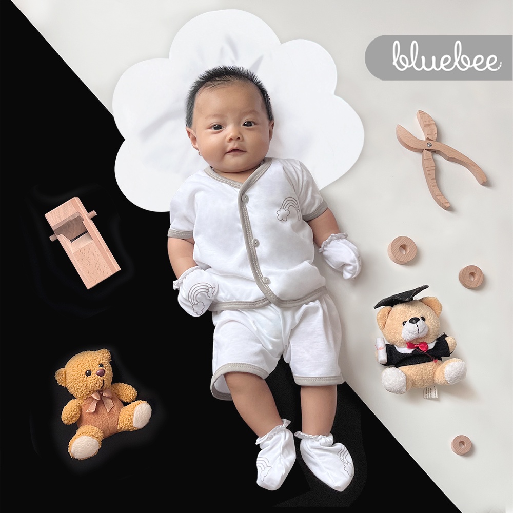 Blue Bee Baju Bayi Tangan Pendek / Setelan Bayi Lengkap / Setelan Anak 22003