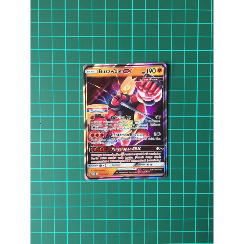 Buzzwole Domar Promo GX RR Kartu Pokemon TCG Indonesia