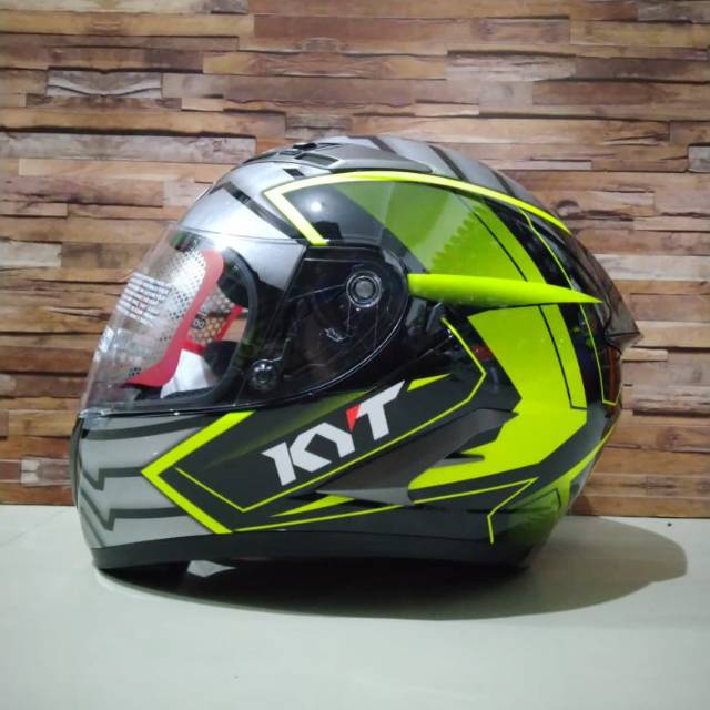 KYT Falcon 2 Armour redfluo dan yellowfluo Falcon vendetta