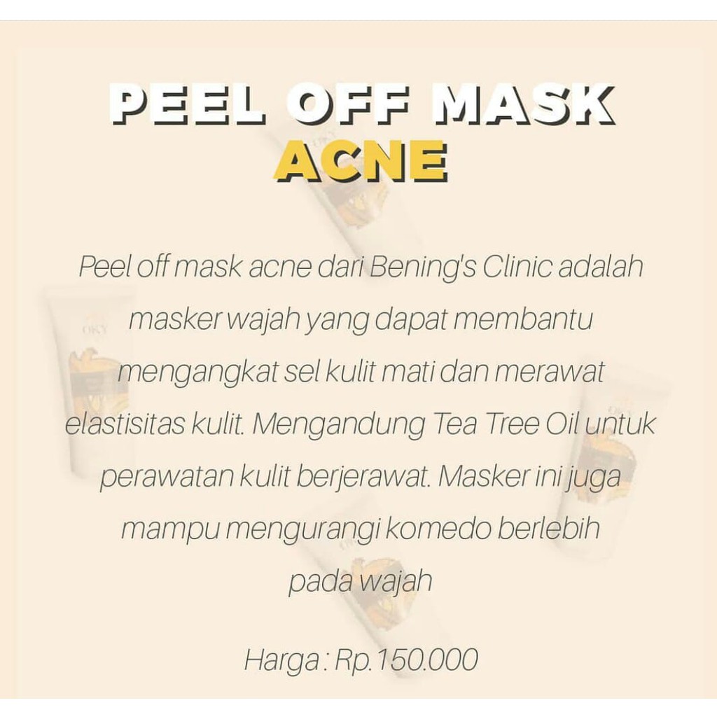 Bening's Peel Off Mask Acne | Masker Peel Off Jerawat