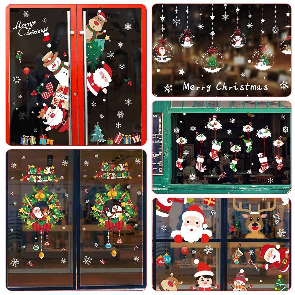 R-flower Wall Stiker Kartun Tahun Baru Natal Merry Christmas