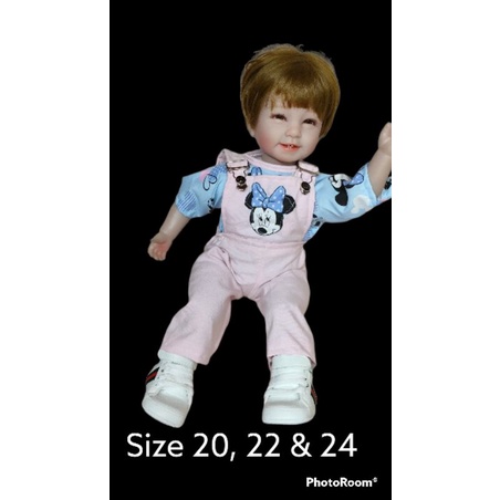 baju boneka reborn, lukthep size 20, 22 & 24 inch