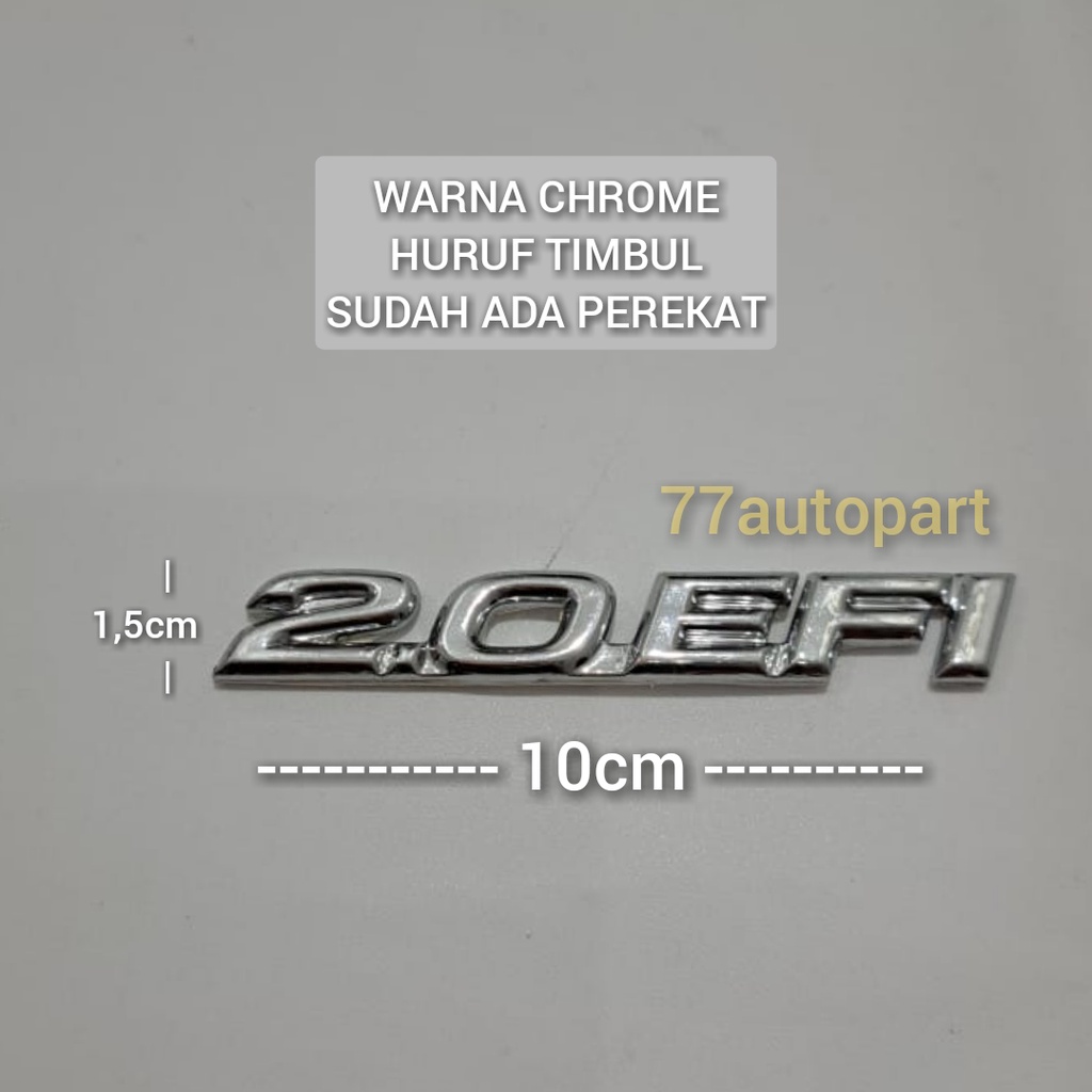 emblem logo mobil tulisan 2.0efi untuk kijang kapsul 2.0 efi