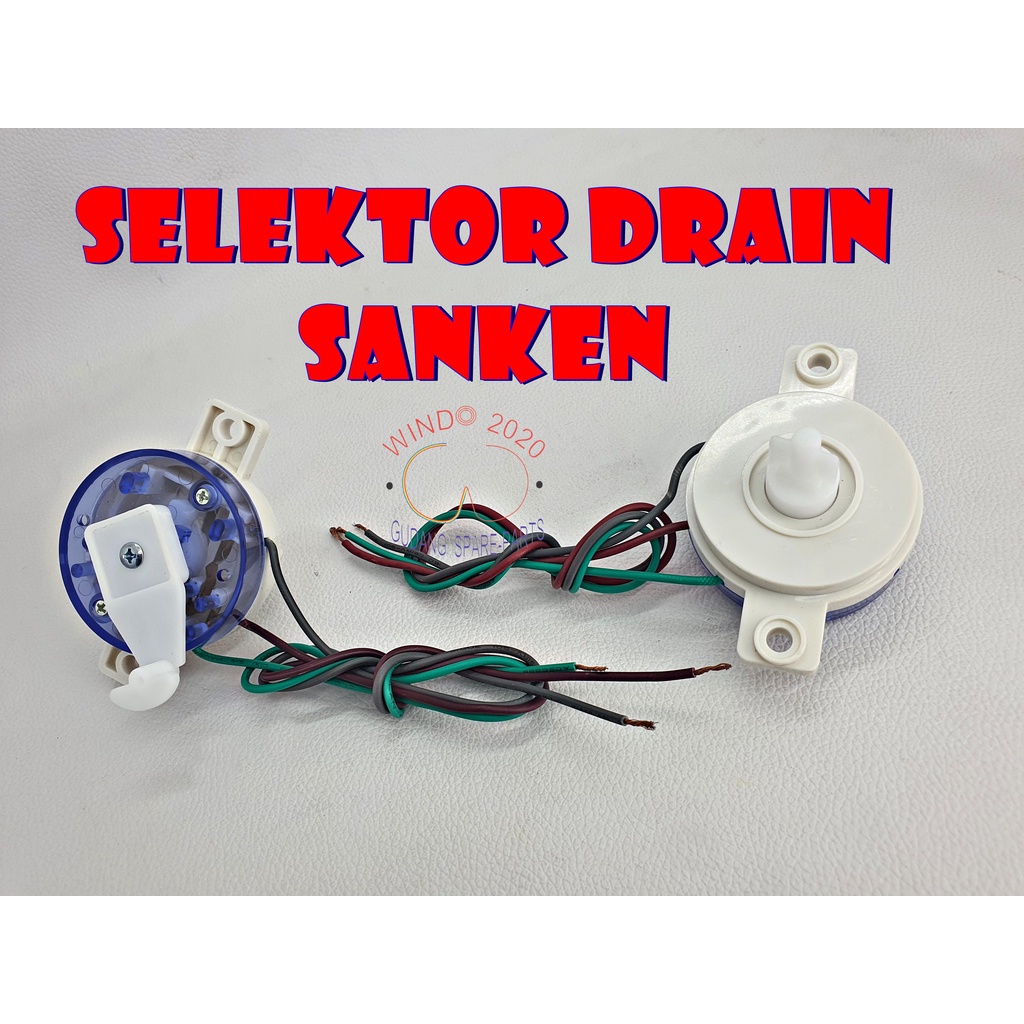 SELECTOR DRAIN MESIN CUCI SANKEN | TIMER PEMBUANGAN AIR MESIN CUCI SANKEN | DRAIN VALVE LEVEL