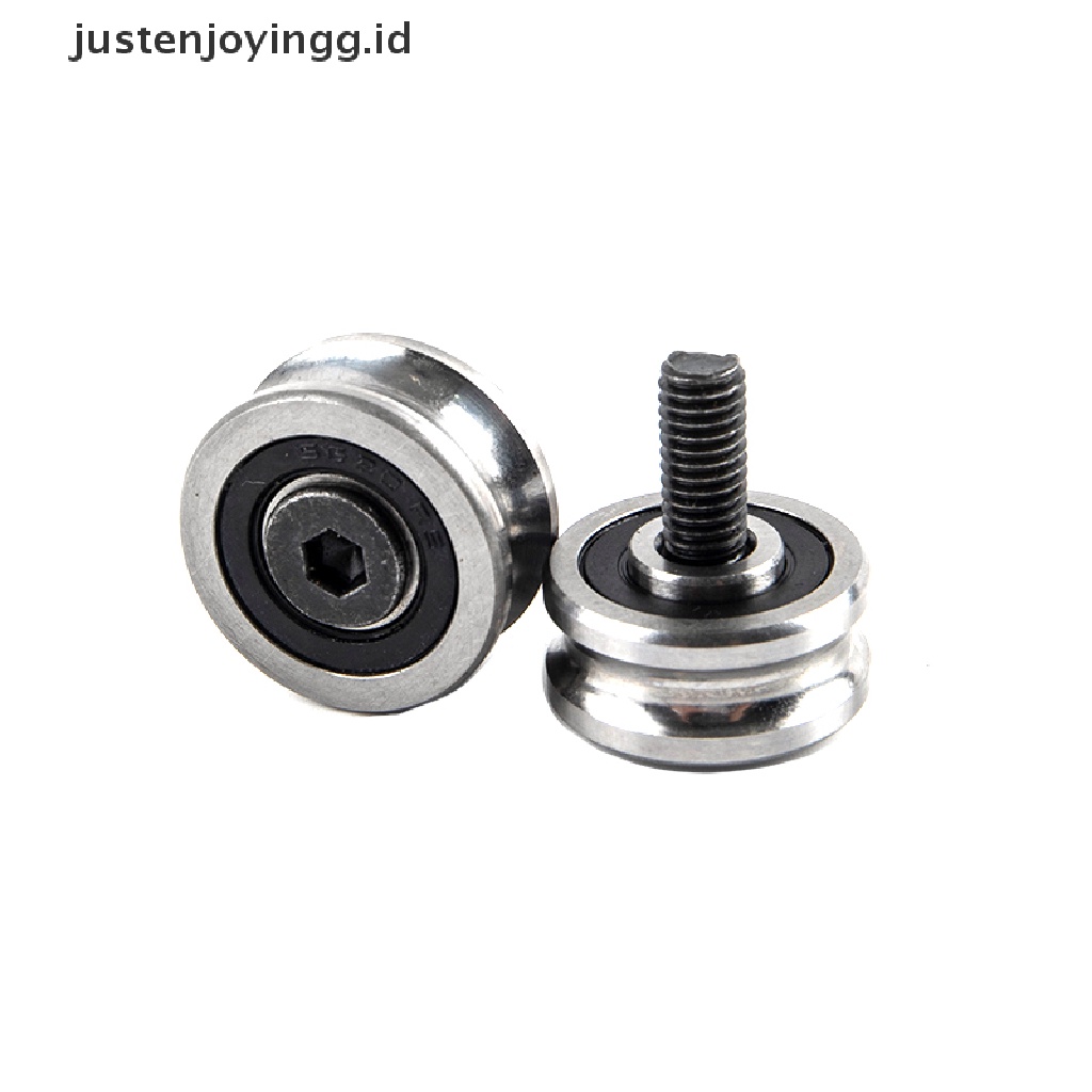 // justenjoyingg.id // SG15 SG20 SG25 SG66+M5 M6 M8 Screw Steel Pulley Ball Bearings Track Guide Roller ~