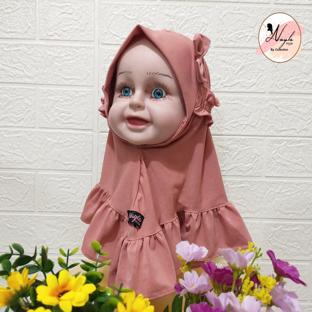 KERUDUNG INSTAN BAYI HAWA KARET 0 Bulan-2 Tahun JERSEY AIRIS HIJAB ANAK INSTAN NAYLA HIJA'B