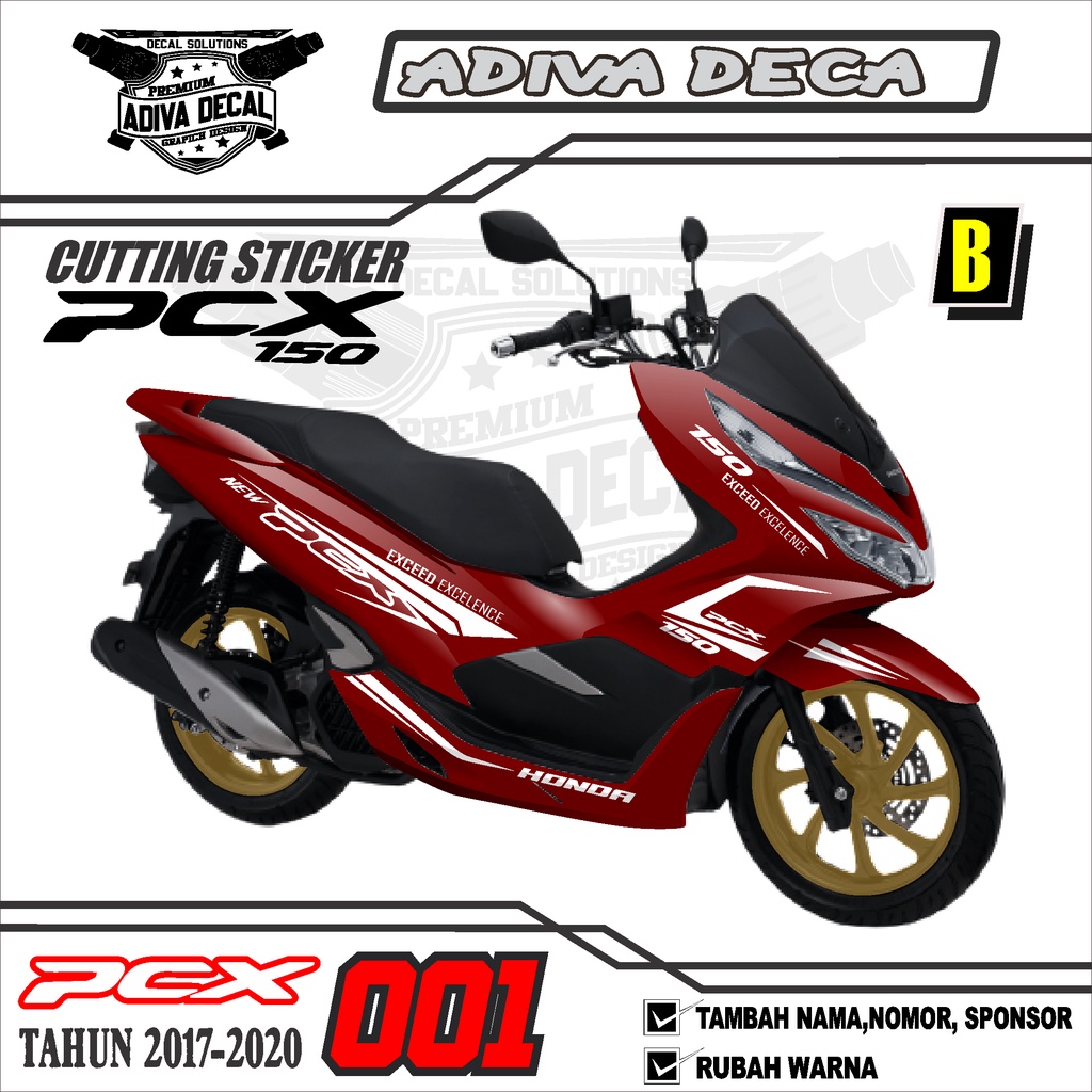 STICKER CUTTING PCX 150 TAHUN 2015-2020 LIS SIMPLE - STIKER CUTING PCX 001