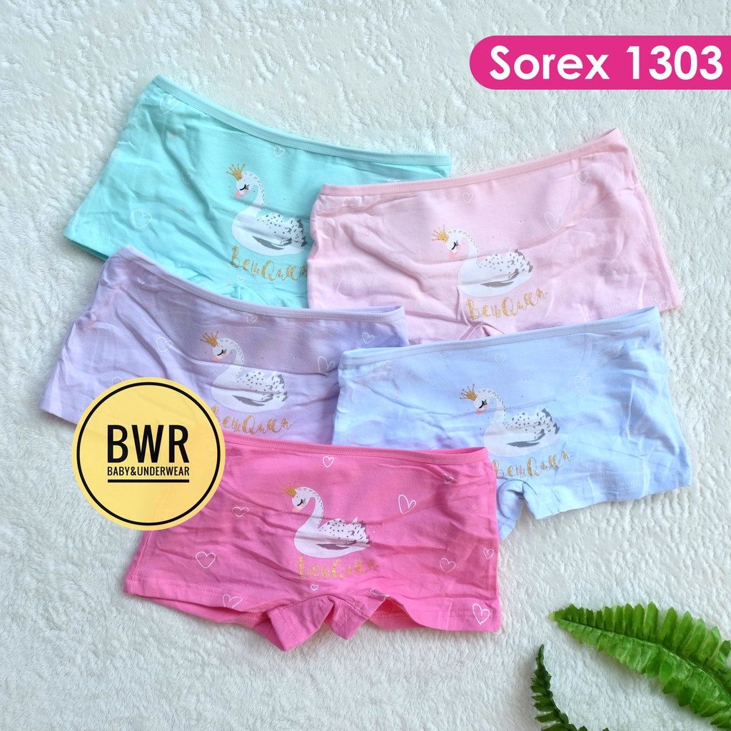 [ 2pc ] CD Boxer Sorex 1303 Anak | Celana Dalam Boxer Anak Perempuan 1303 - Bwr