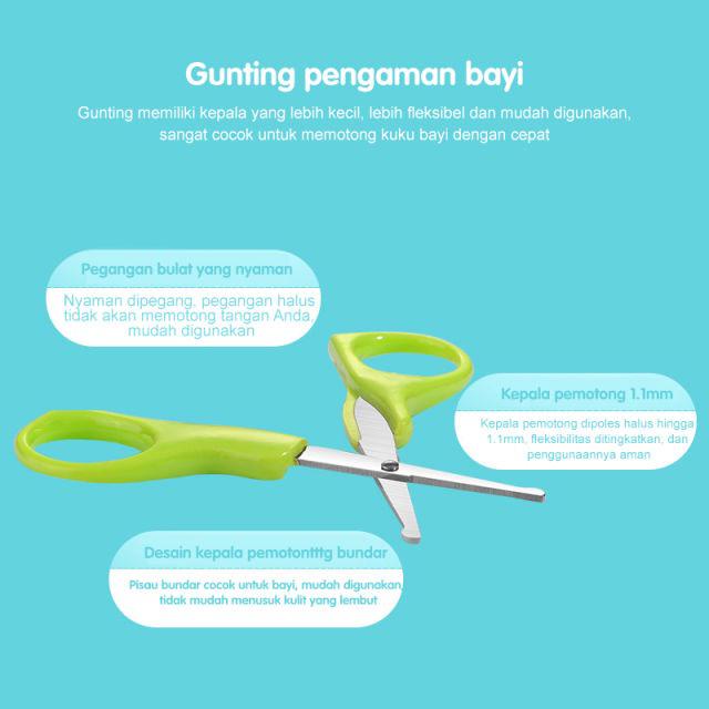 Gunting kuku bayi 4 set pemotong kuku manicure set bayi isi 4 potong kuku