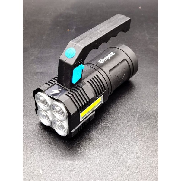 Senter Tangan 4*1w led + 10COB (25w+35w),merek Hose micro USB charging