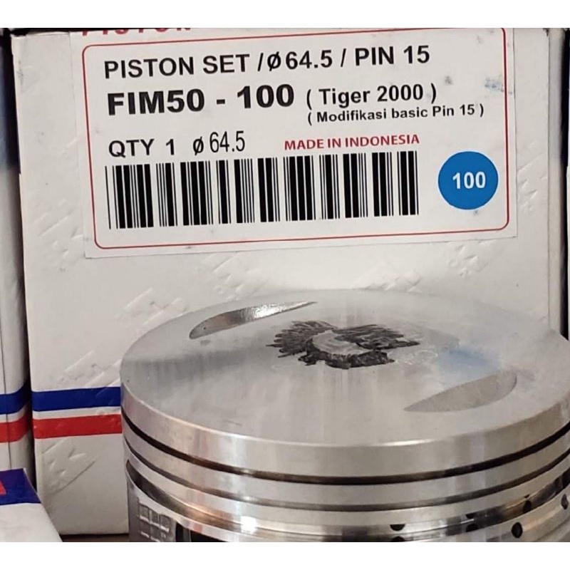 Piston Kit FIM Tiger FIM50 STD OS 0/50/100/150/200/250/300-os.100 (64.5)