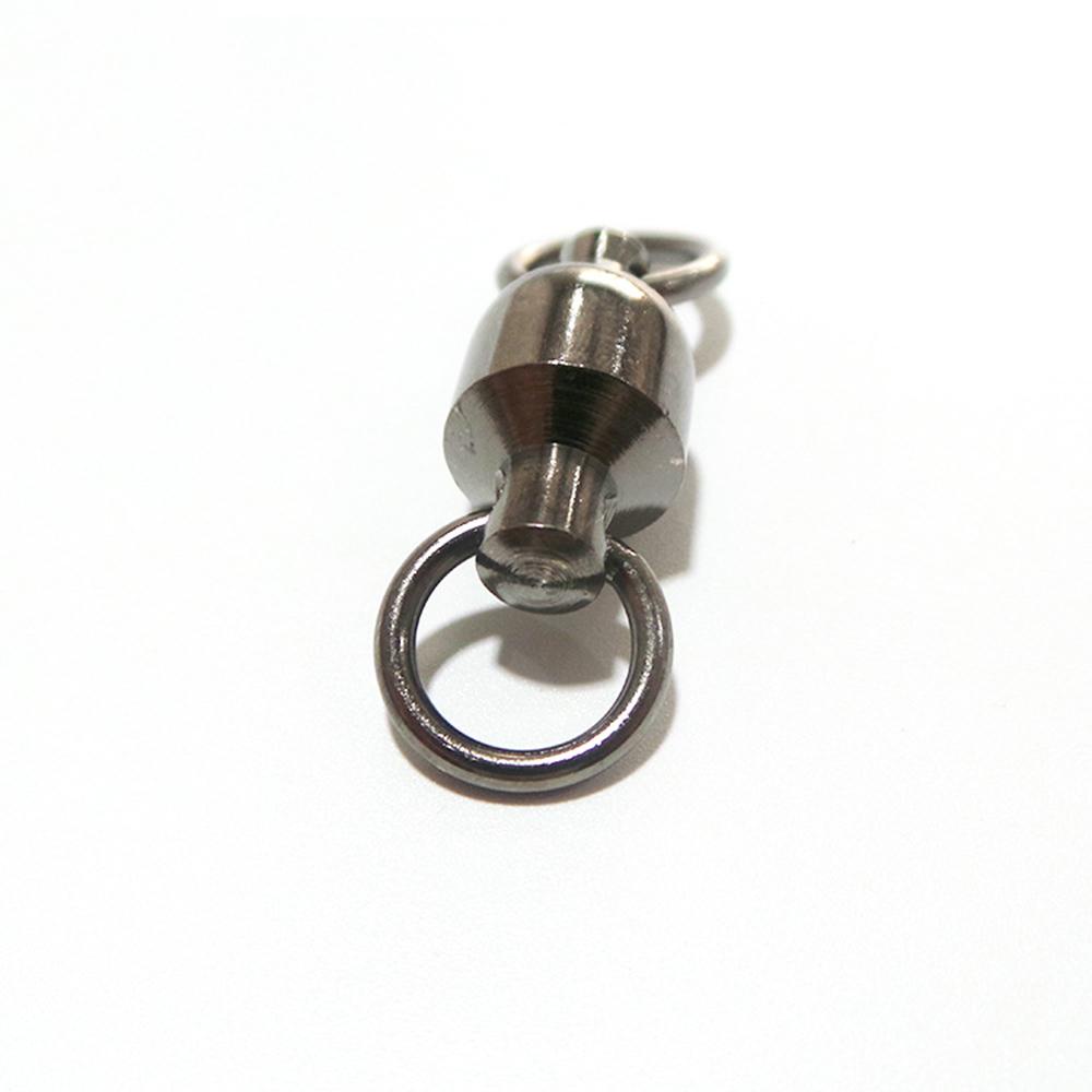 Nickolas1 Konektor Pancing Heavy Duty 10pcs Rolling Dengan Cincin Ganda Barel Putar Swivel Ring