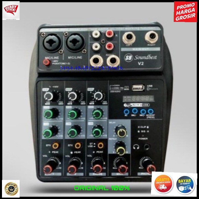 G559 ORIGINAL MIXER KARAOKE SOUNDBEST BLUETOOTH MIXING 4 CHANNEL USB BLUETOTH BLUETUT BLUTUT RECORDING PODCAST LIVE MUSIC MUSIK AUDIO SOUND SUARA ARTIS HEADSET HEADPHONE PREMIUM AUX EQ DC PRO PROFESIONAL DJ HIFI  BELI INI GK AKAN KECEWA BAGI YG SUKA NYANY