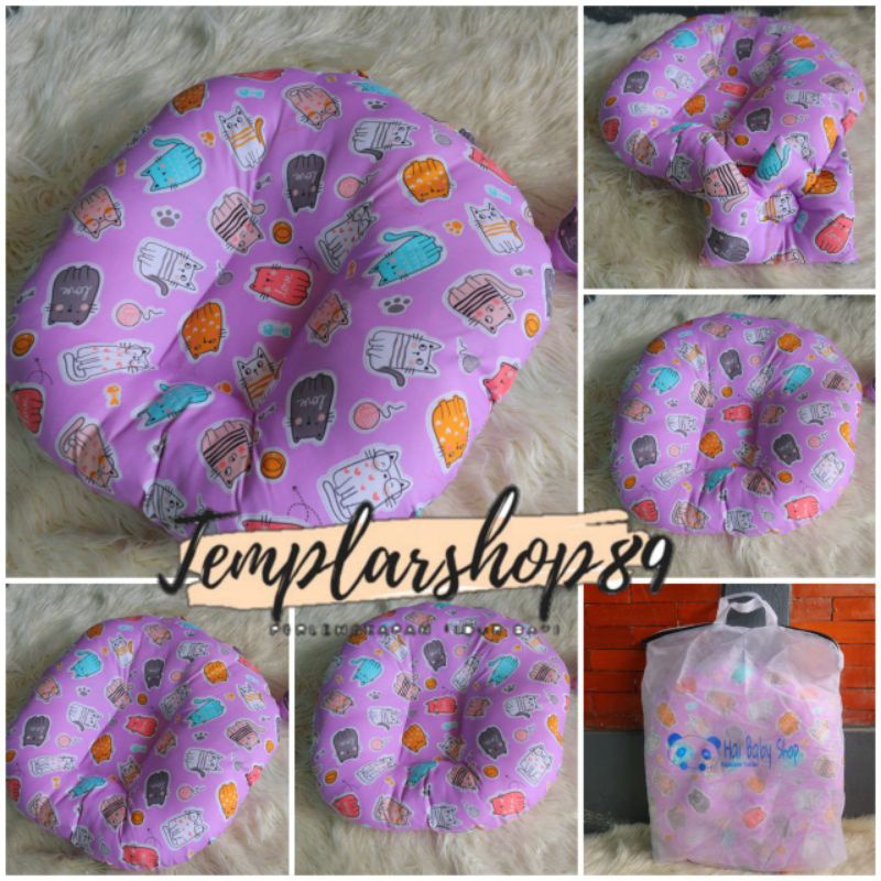 Sofa bayi / baby launger  FREE bantal mahkota bayi dan tas mika.-Cat violet sofa
